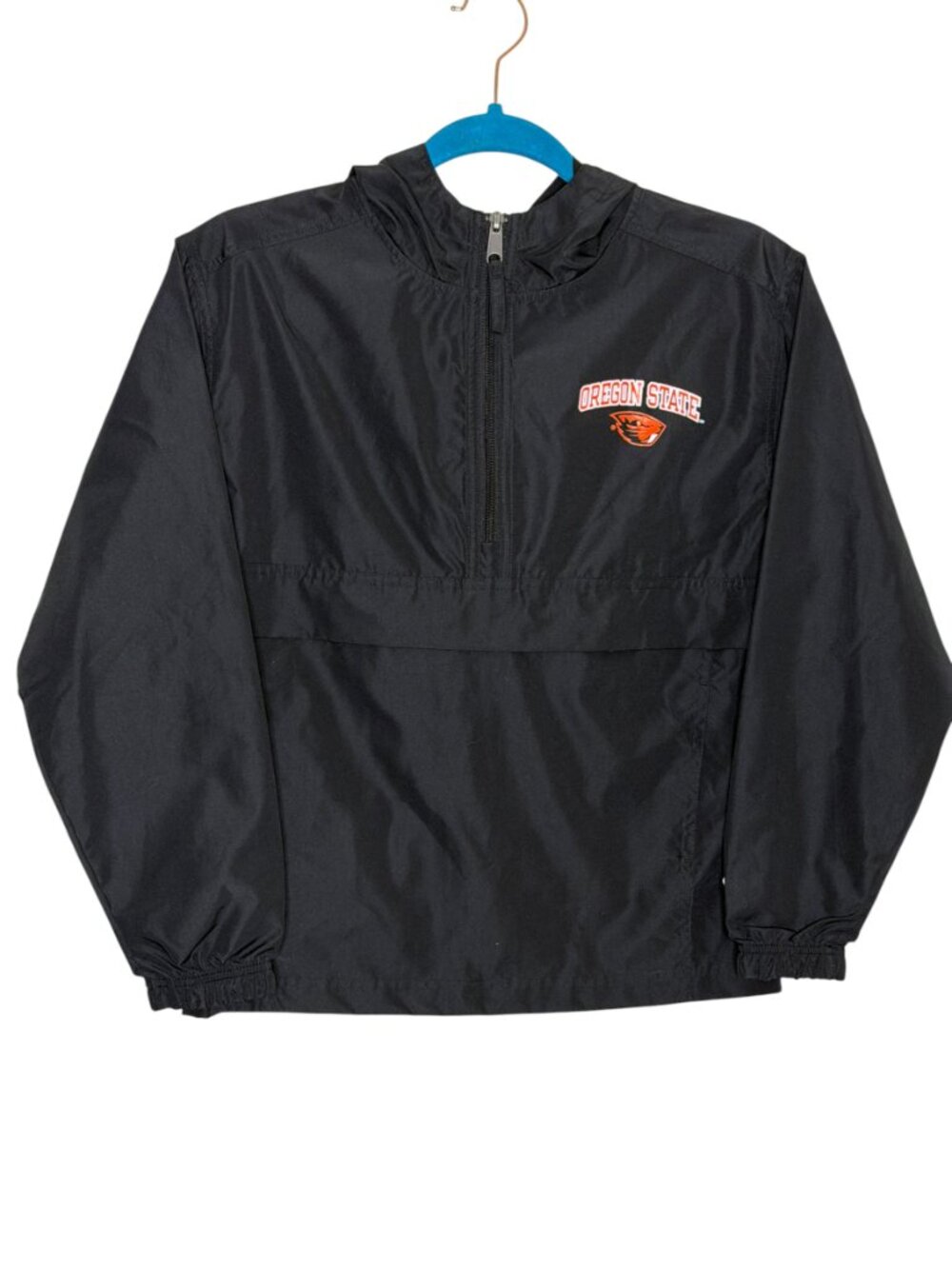 Champion OSU Oregon State Beaver Windbreaker Jacket 1/2 Zip Boy 7 8